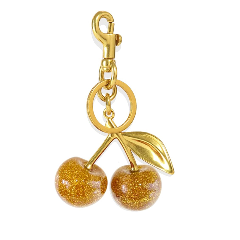 K200-GD Glittered Cherry Keychain / Bag Charm