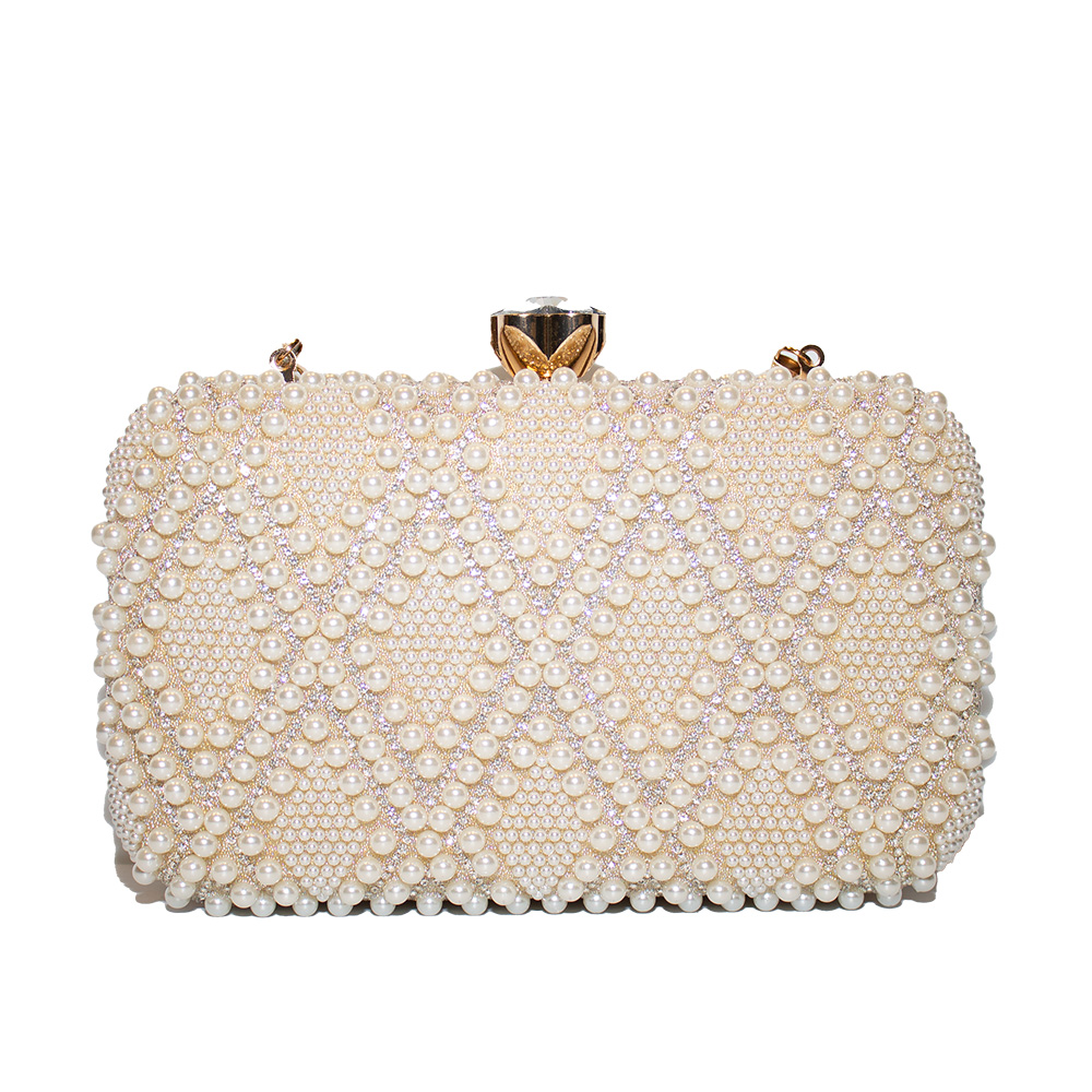CO32027 BG Pearl Ladies Clutch Bag