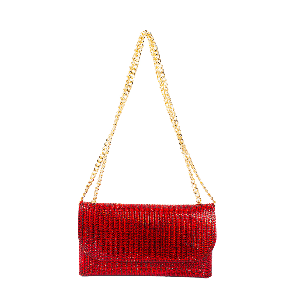 CO32024 RD Rhinestone Small Evening Purse