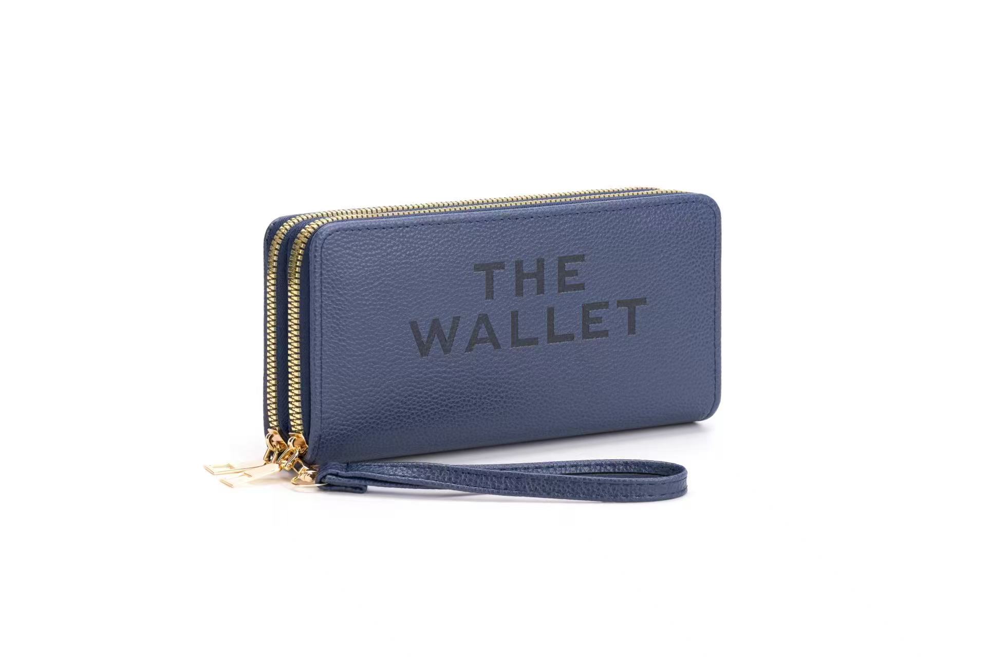 003A-BL The Wallet Double Zippers Wallet
