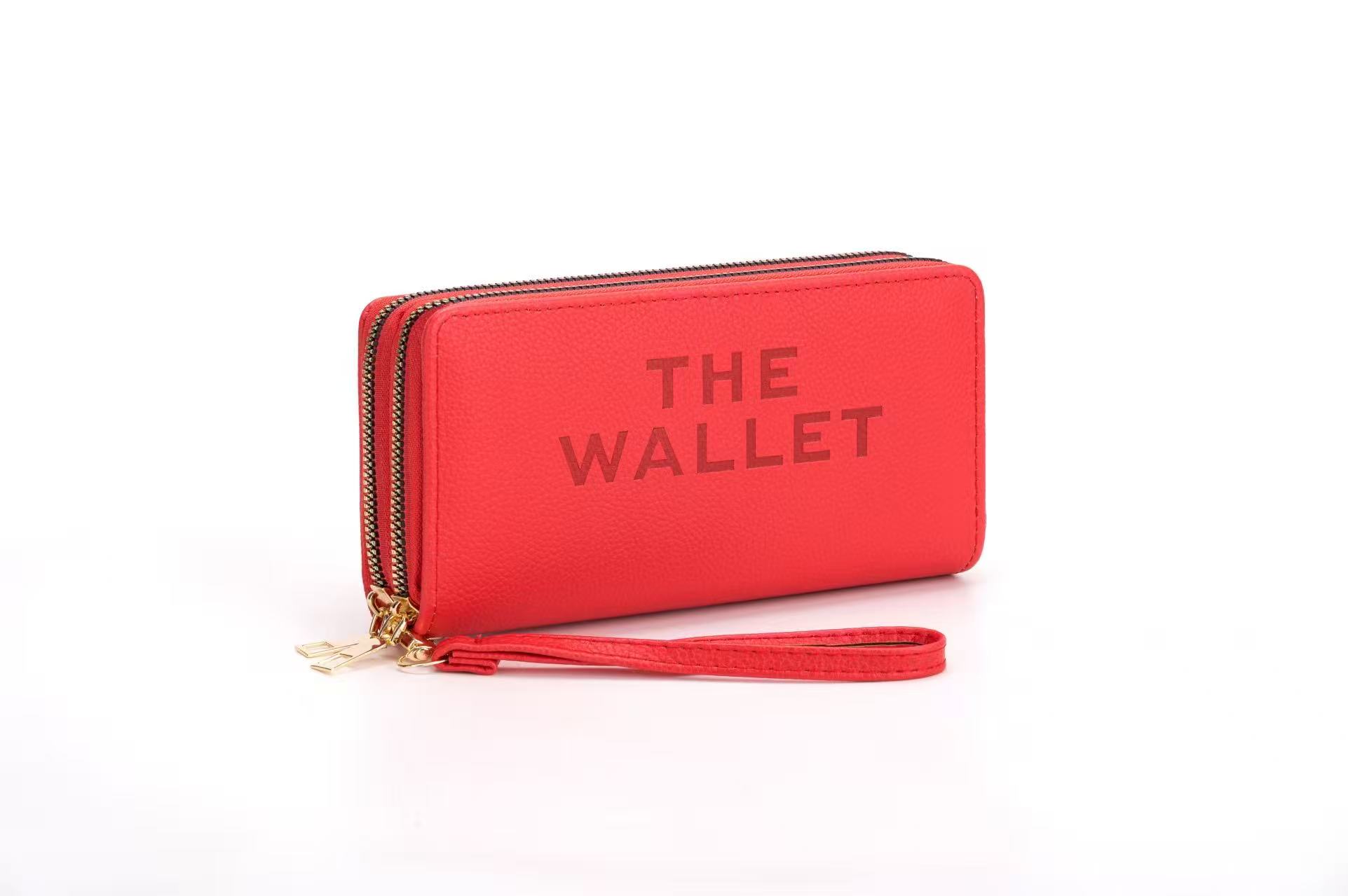 003A-RD The Wallet Double Zippers Wallet