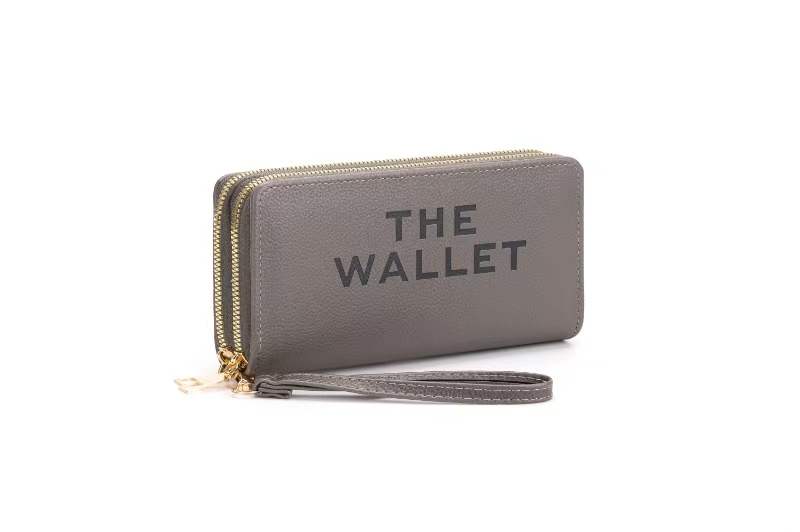 003A-GY The Wallet Double Zippers Wallet
