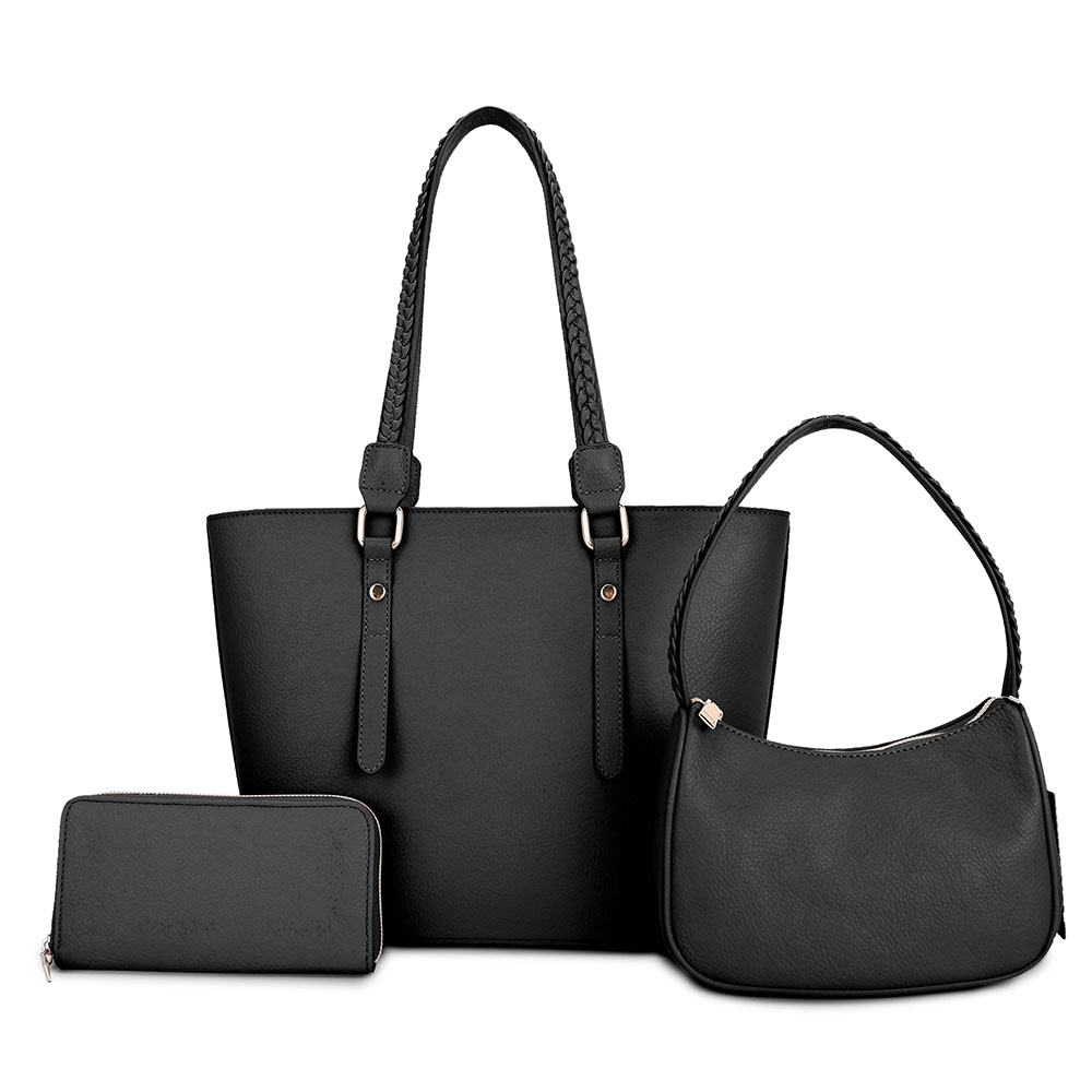 L1884 BK Fashion Handbag Set (3 N 1)
