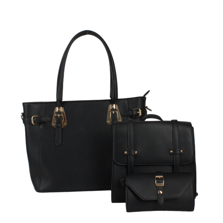 6054 BK Fashion Hand Bag 3 in 1