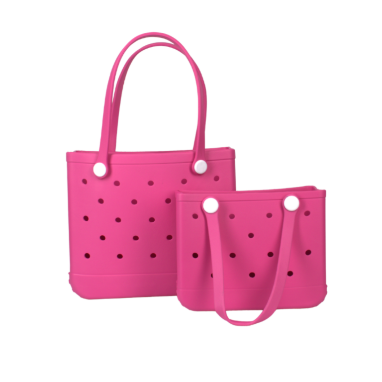 1686+1687 RS.RD Structured Rubber Tote Beach Bag Set (2 N 1)