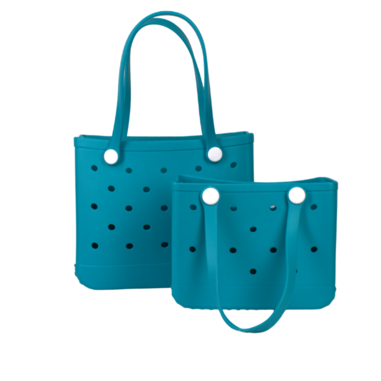 1686+1687 WGN Structured Rubber Tote Beach Bag Set (2 N 1)