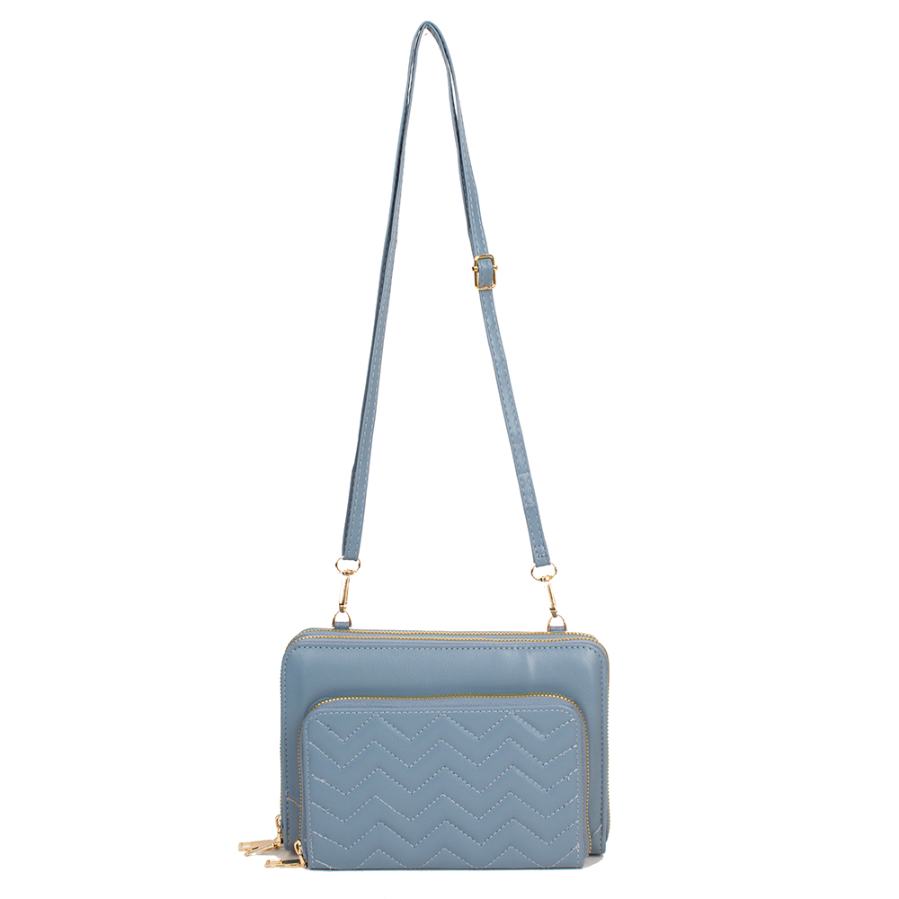 110-BL Crossbody Wallet