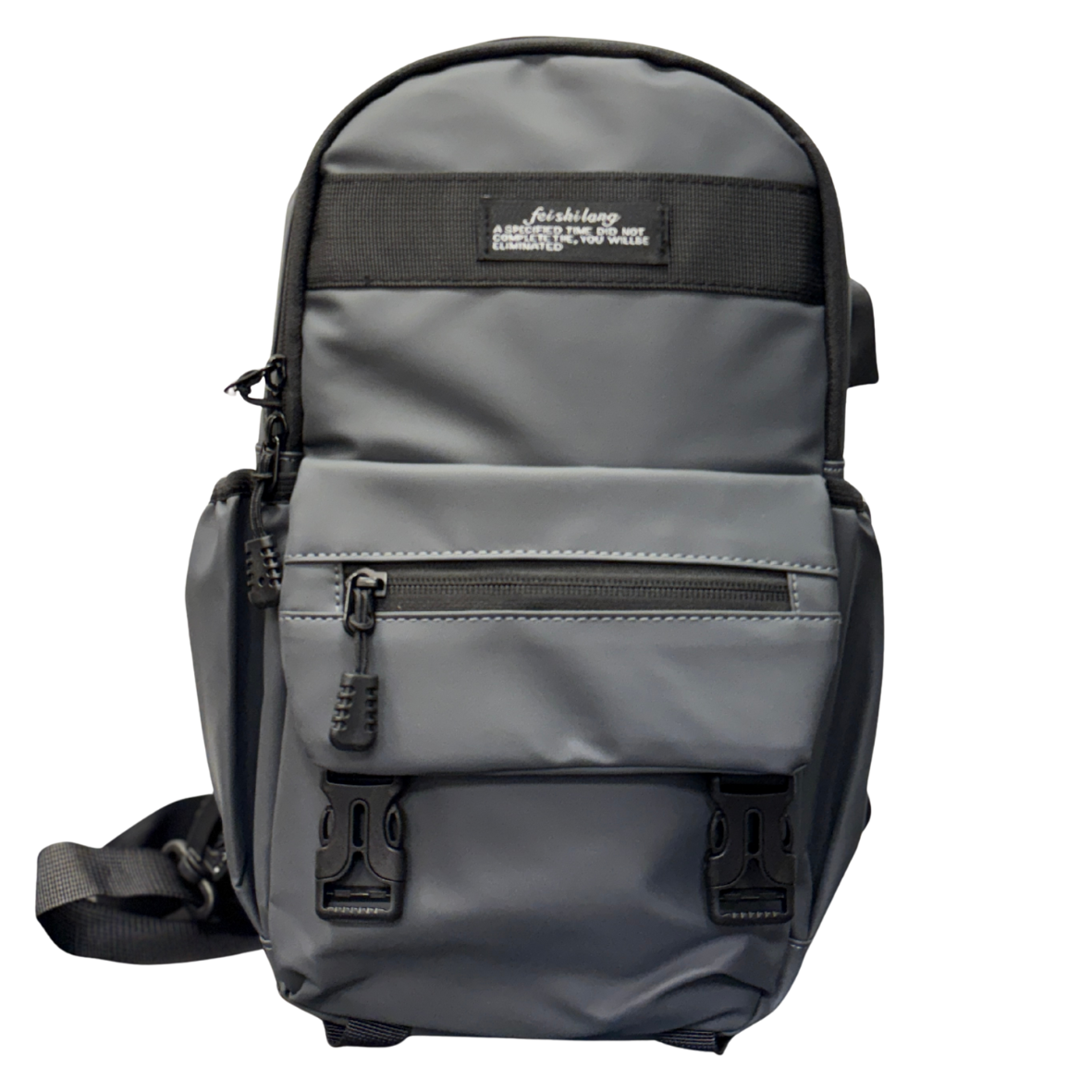 #3013 GY Functional Sling Crossbody Bag