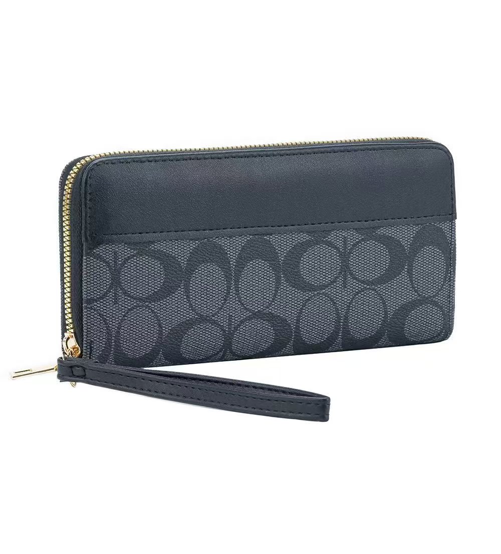 114A-BK Fashion Single Zipper Wallet