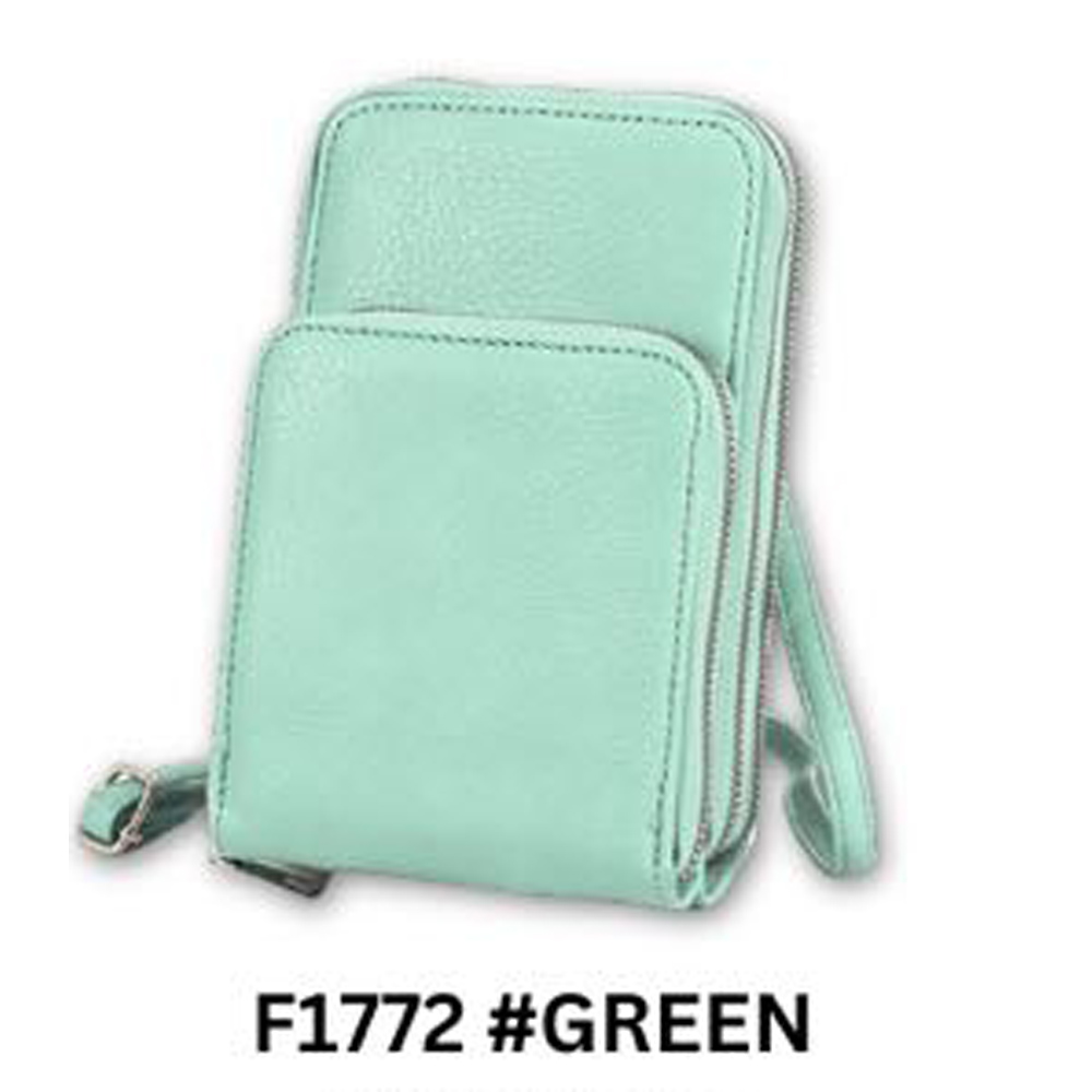 F1772-GN Cell Phone Purse Crossbody Bag