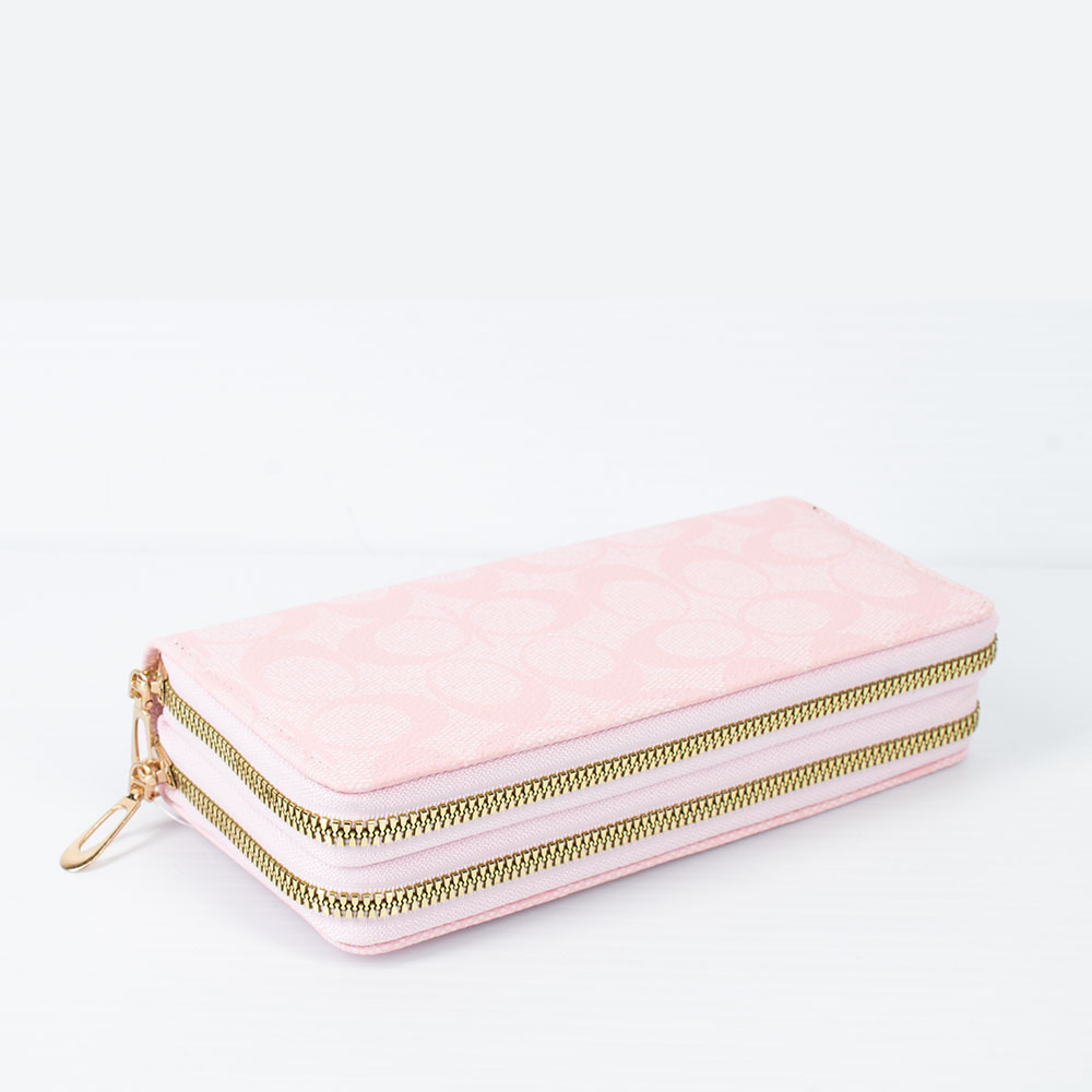 023-PK Fashion Double Zipper Wallet