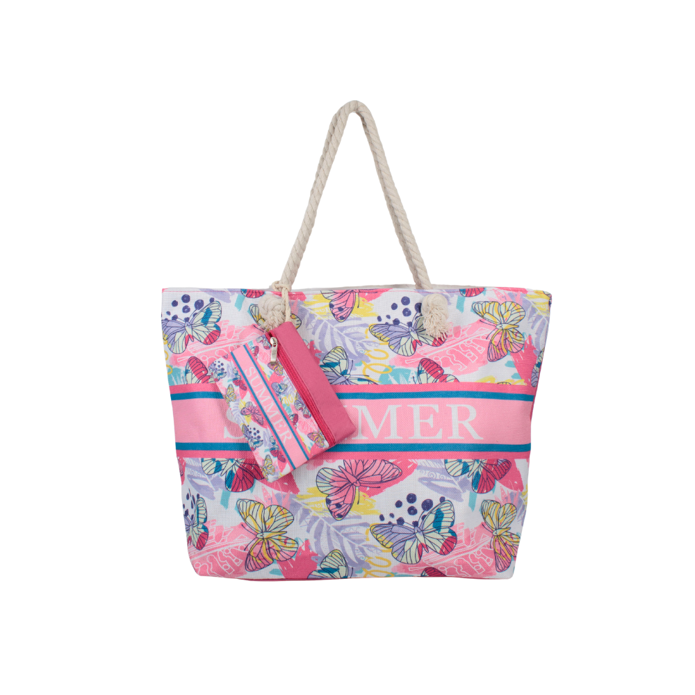HB8831 FU Butterfly Pattern Beach Bag