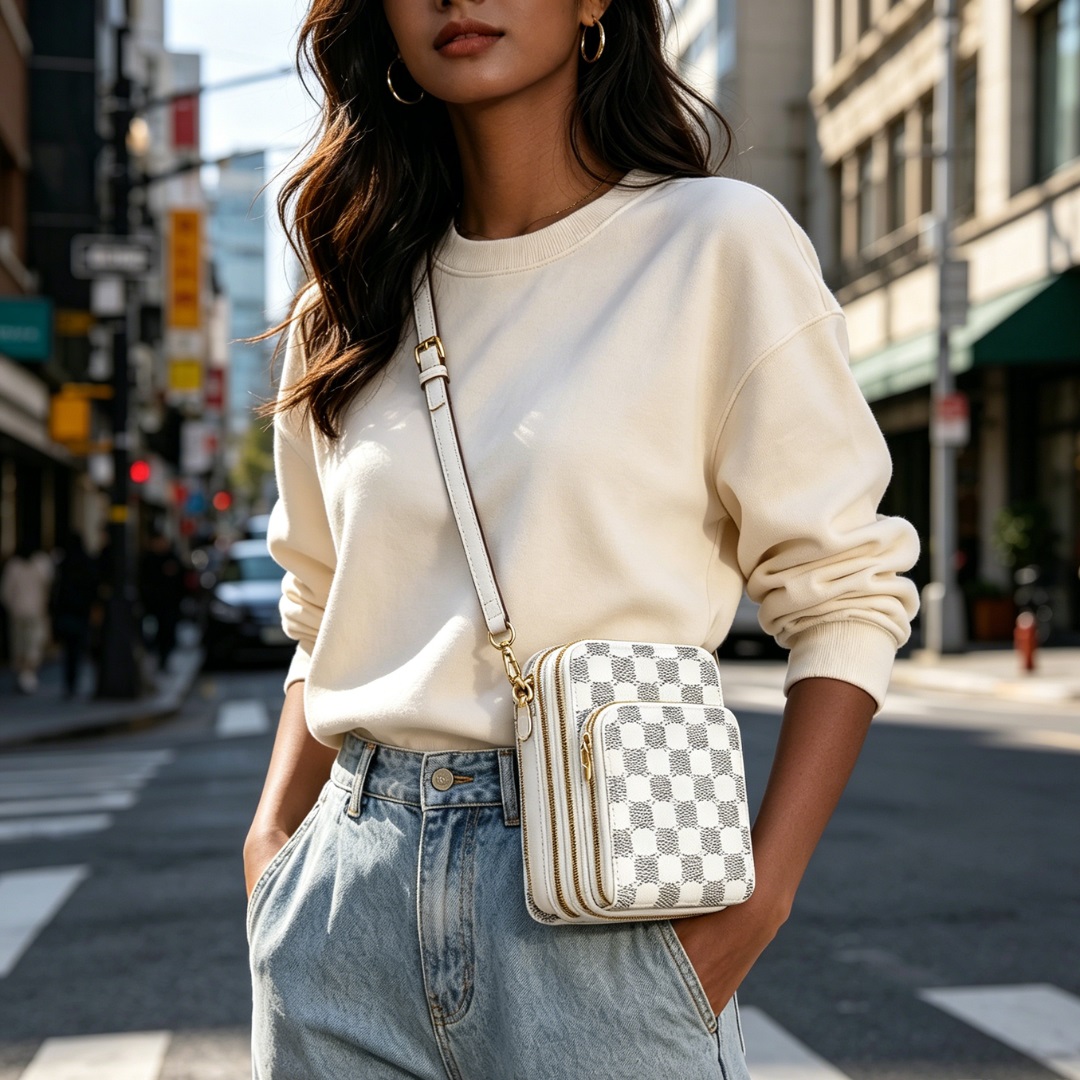 2224-WT Cell Phone Purse Crossbody Bag