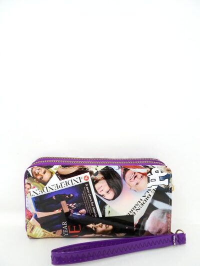 30030-PP Fashion Double Zippers Wallet 12PC