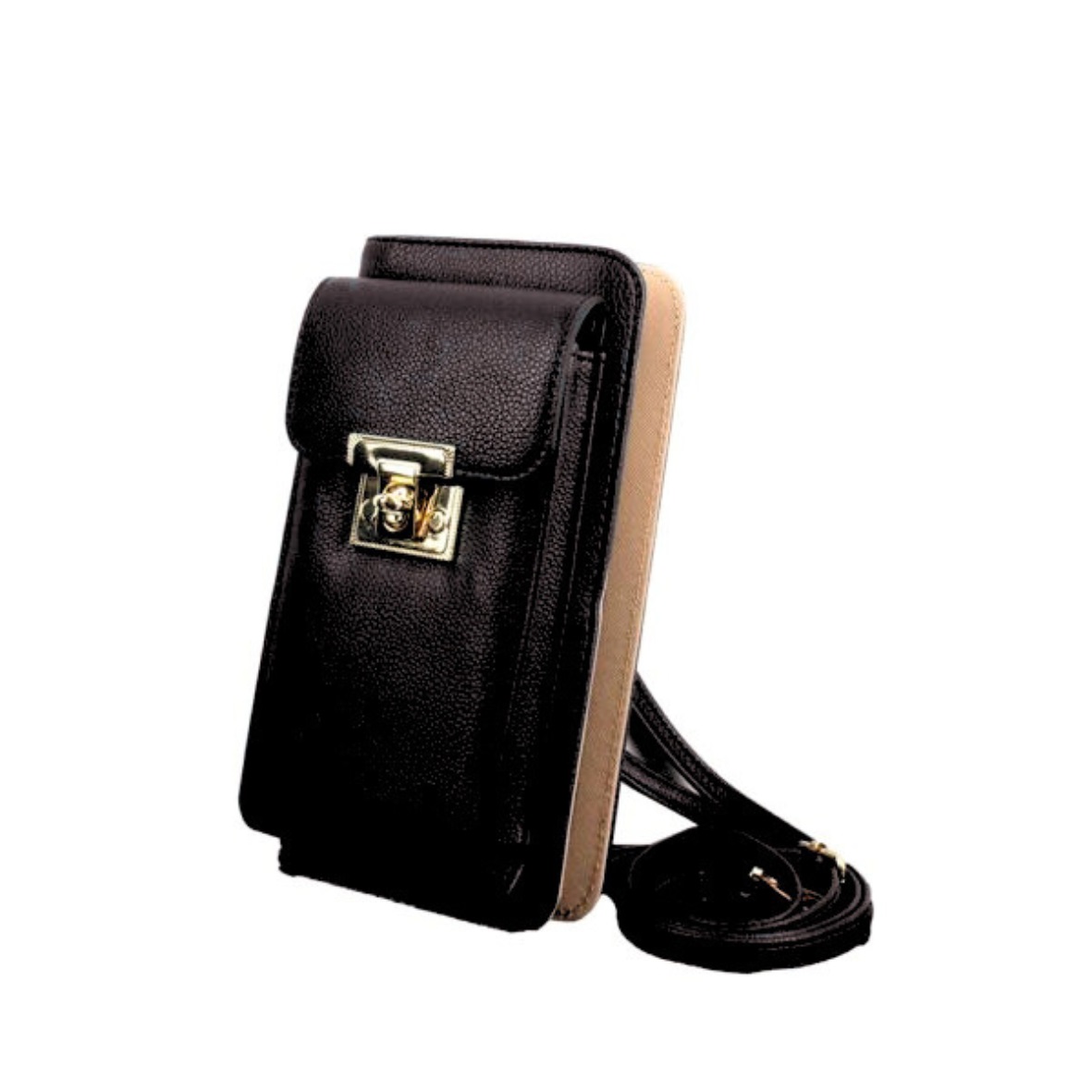 F1062-BK Fashion Crossbody Cellphone Case Wallet
