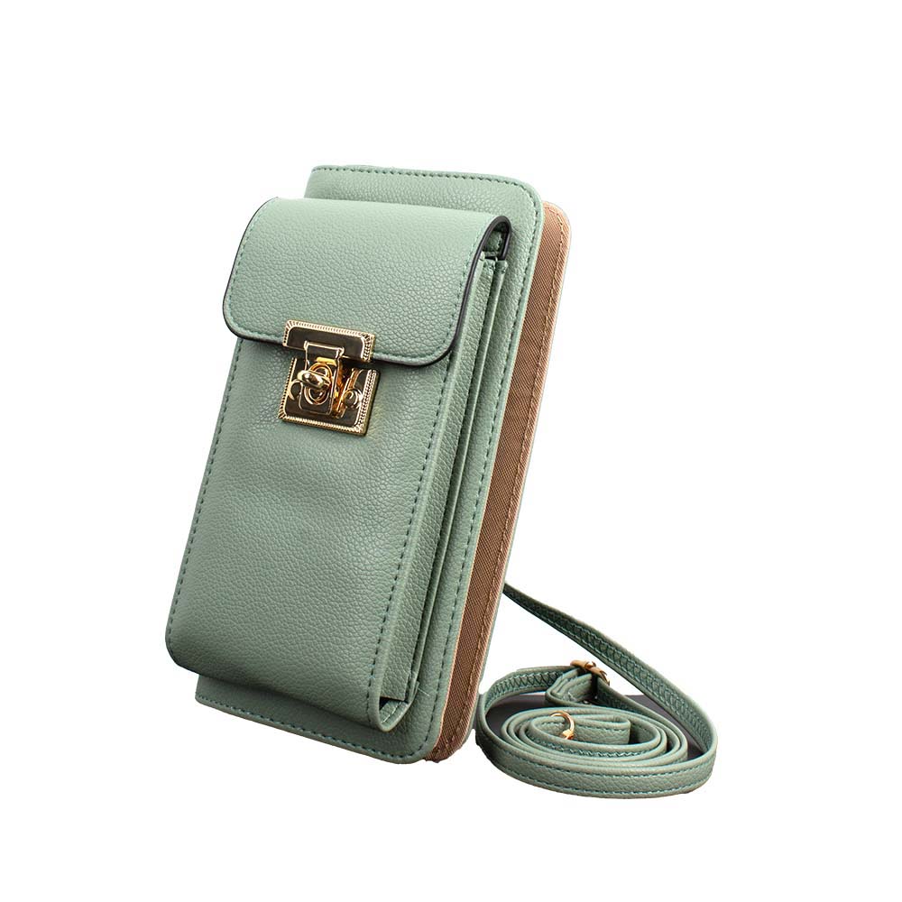 F1062-GN Fashion Crossbody Cellphone Case Wallet
