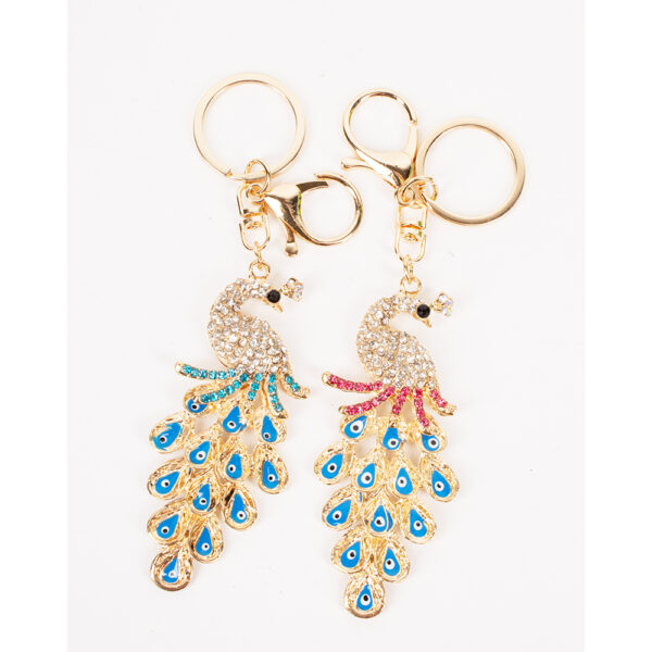 CJL004 ASST PEACOCK keychain (6 PICS)