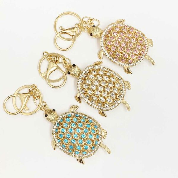 LZ-006 ASST Turtle Rhinestone Keychain(3pcs)