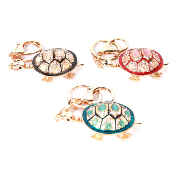 LZ-008Turtle RHINESTONES Key Chain (6 pics)