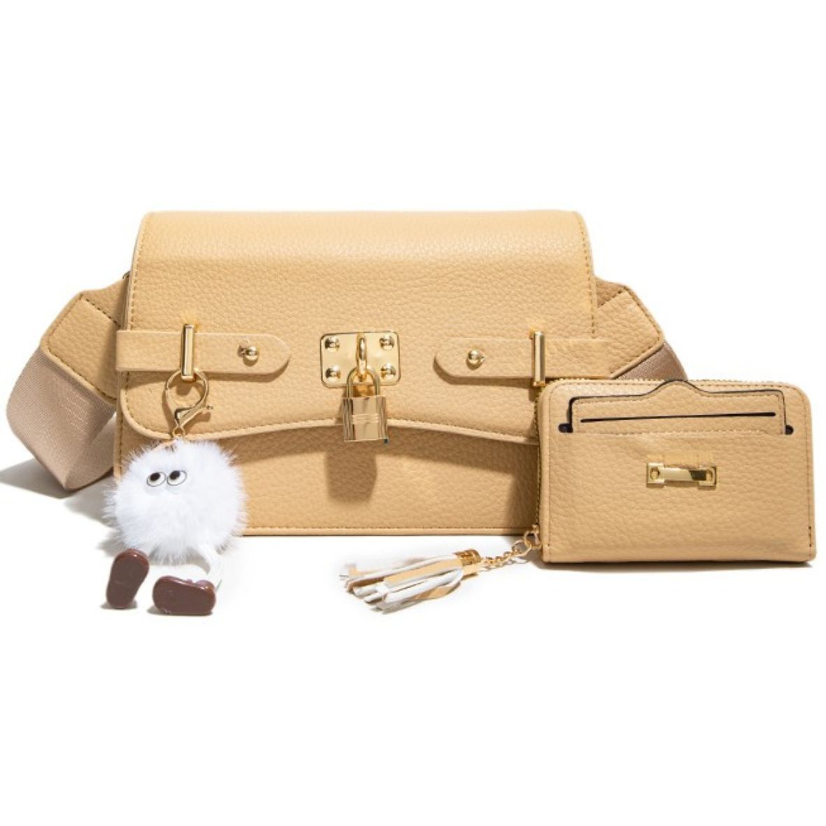 JZ25527-M2-APR 2in1 Crossbody Bag with Wallet Set
