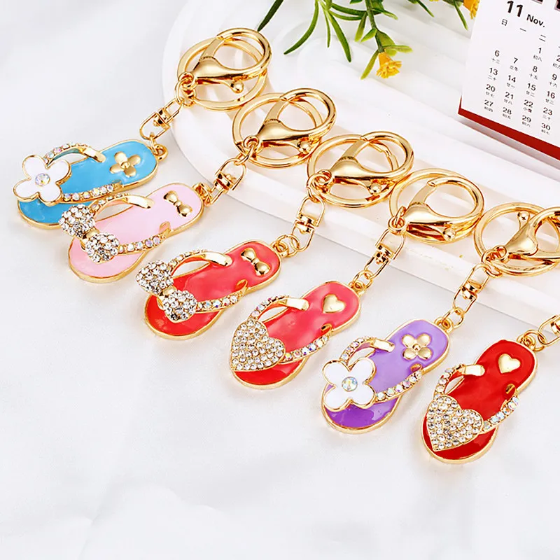 ENK690-ASST Streetwear Korean Style Heart Shape Shoe Metal Women’s Bag Pendant Keychains(12PICS)