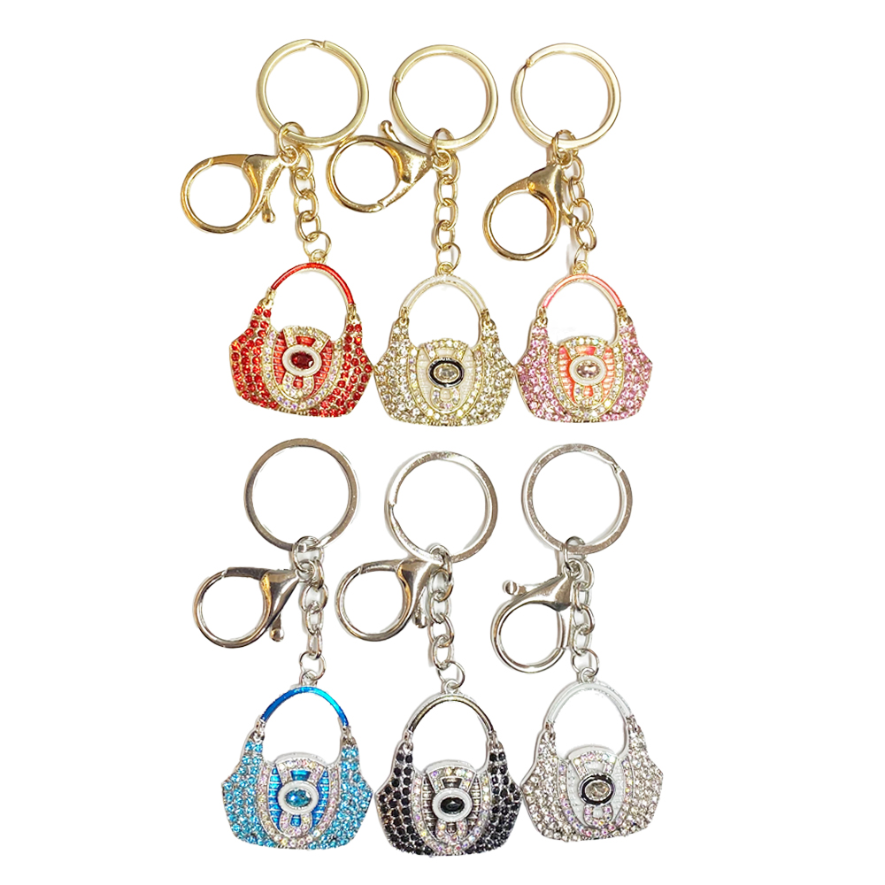 RKC-0410R6 ASST Handbags (12PCS) Rhinestones Keychains