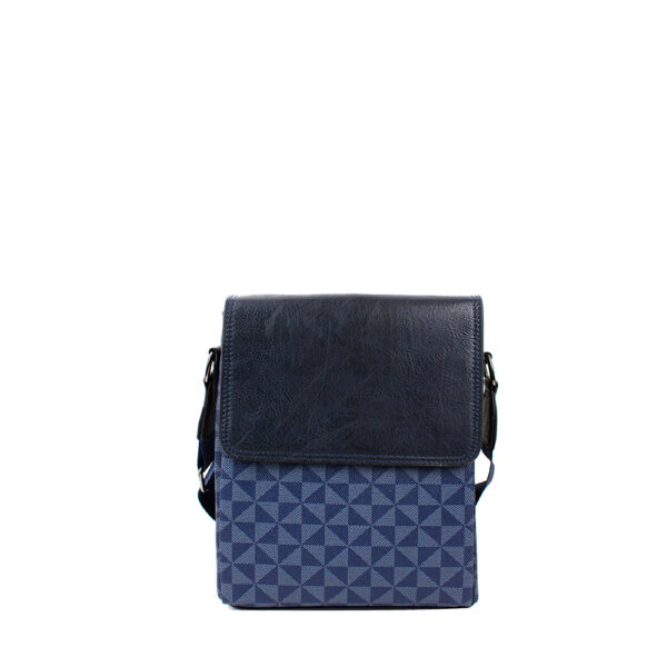 1698B-BL Monogram Pattern Crossbody Bag
