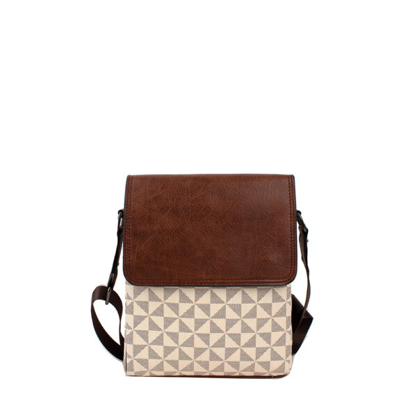1698B-BG Monogram Pattern Crossbody Bag