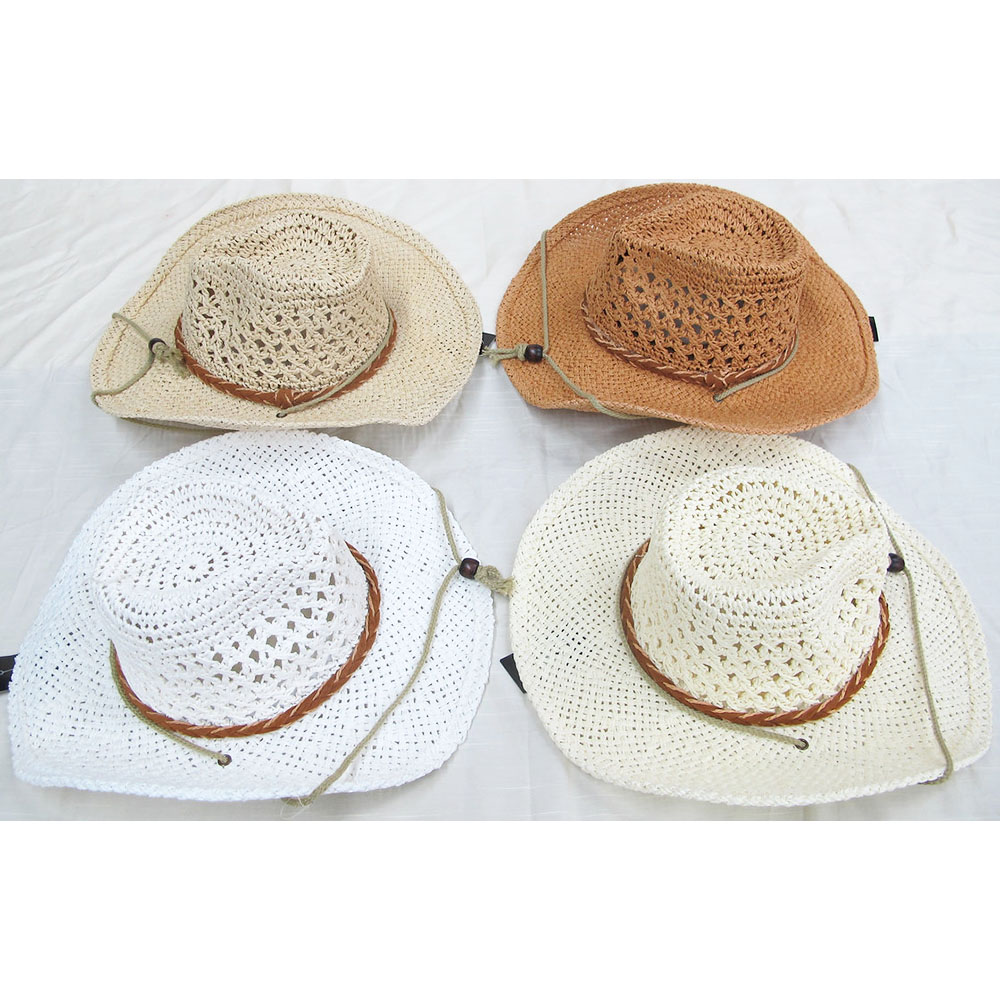 SH2441-6 ASST Straw Fashion Hat (2pcs)