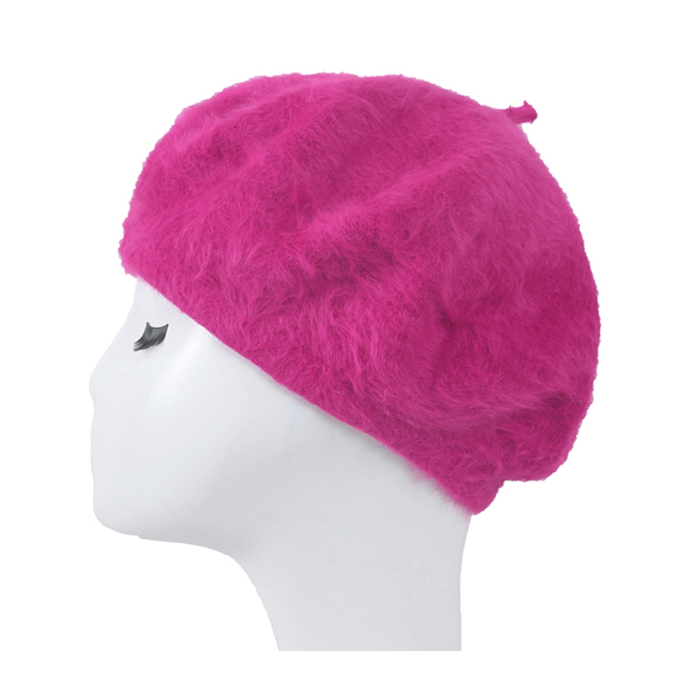 HA320066 FU Angora Beret Hat
